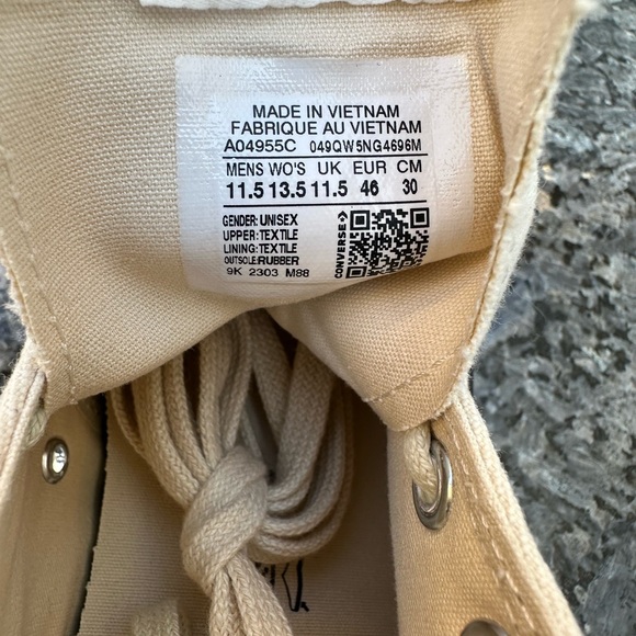 Converse Rick Owens x DRKSHDW DBL DRKSTAR Chuck 70 Low 'Natural Ivory' Men 11.5 - Picture 6 of 8